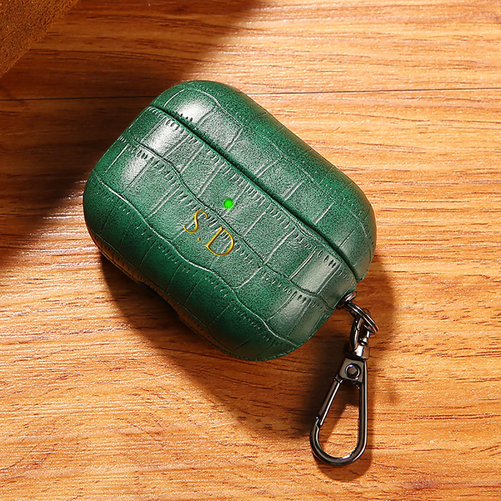 Monogram Keychain Leather - Etui na słuchawki Airpods 1 2