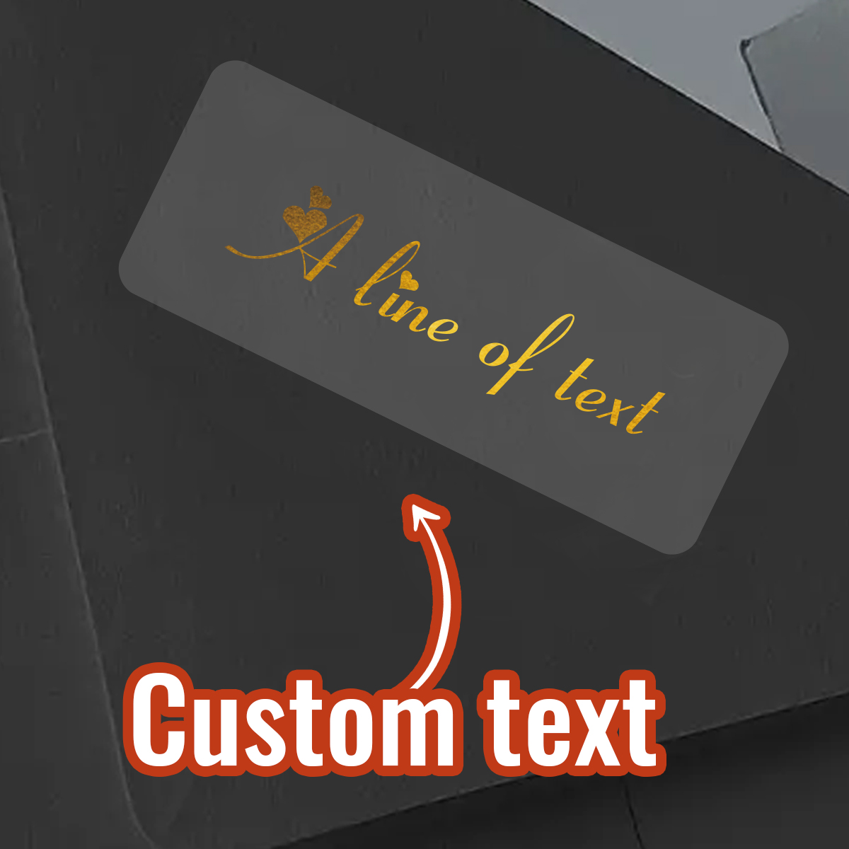 Personalised Candle Label - Niestandardowe prostokątne naklejki z przezroczystą złotą