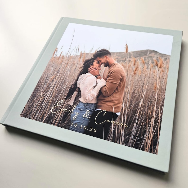 Custom Photo Book - Niestandardowa Księga Gości Weselnych z Folią
