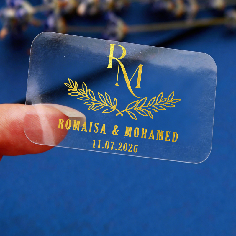 Personalised Candle Label - 50 szt. Personalizowane naklejki ślubne, niestandardowe