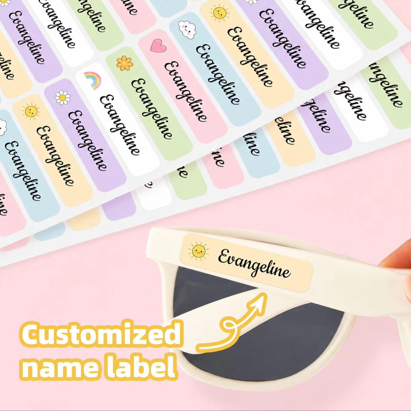 Personalized Name Box - 1-300 szt. Personalizowane naklejki z imieniem,
