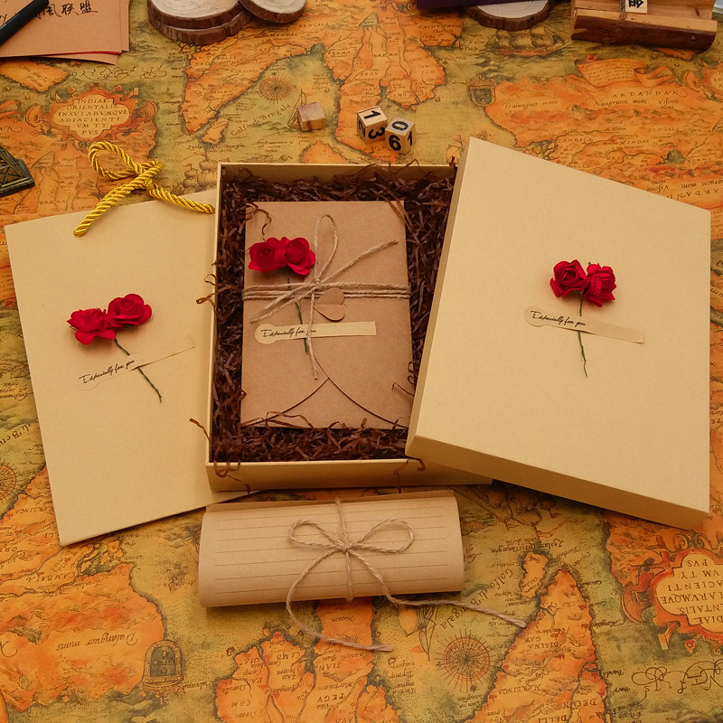 Wax Seal Letter Kit - Retro koperta romantyczna dekoracja kwiatowa karta