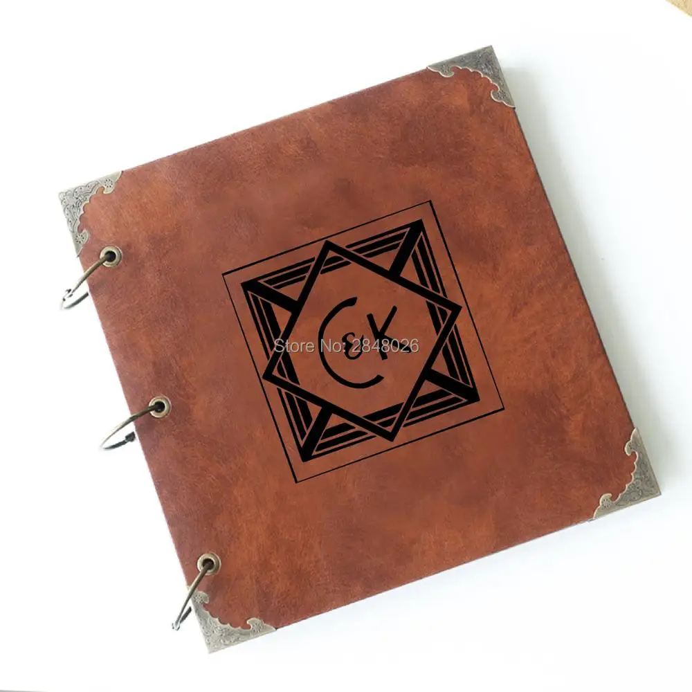 Custom Photo Book - 50 stron rustykalnych inicjałów spersonalizowany grawerowany