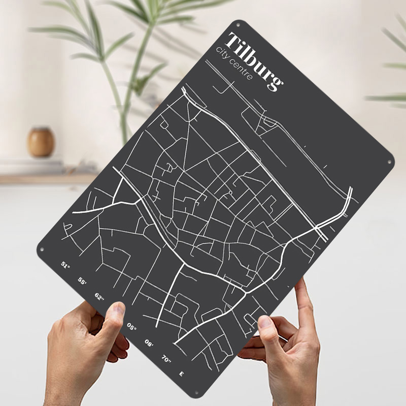 Mapa centrum miasta Tilburg, p – Custom Map Poster recenzja i cena