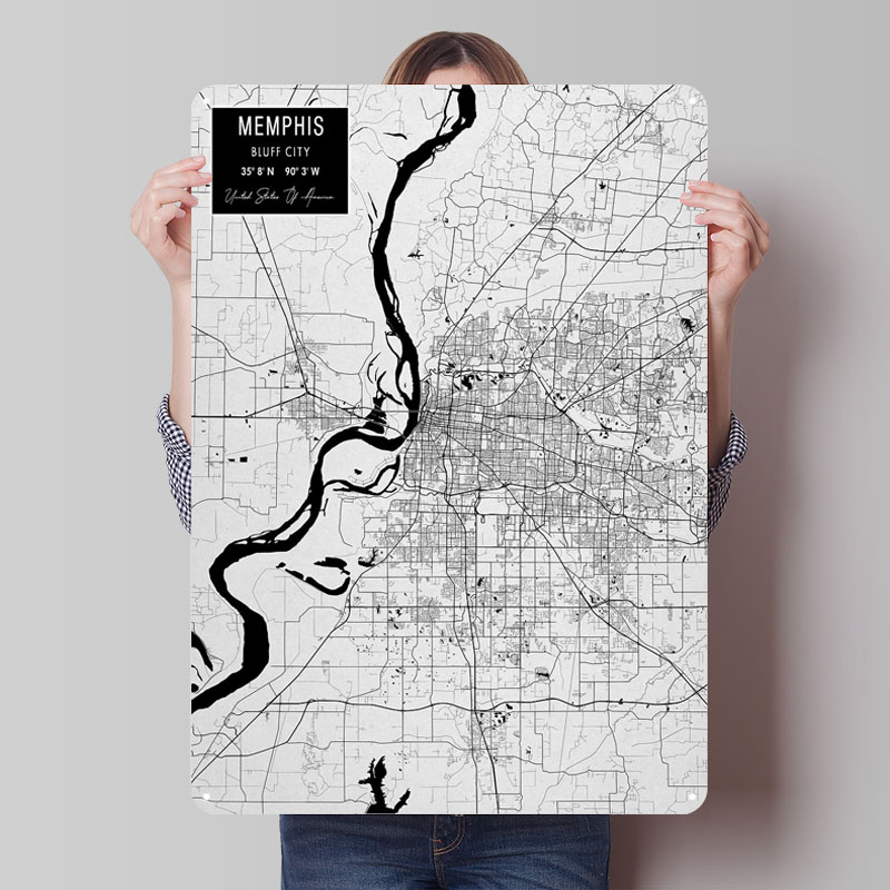 Memphis TN USA Tabliczki z bla – Custom Map Poster recenzja i cena
