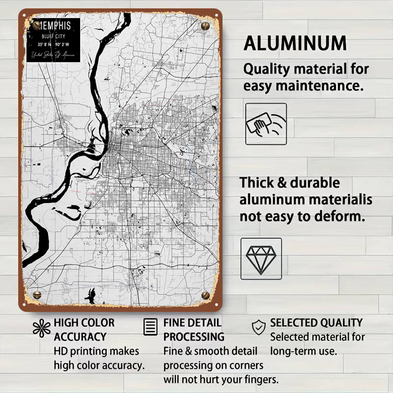 Memphis TN USA Tabliczki z bla – Custom Map Poster recenzja i cena