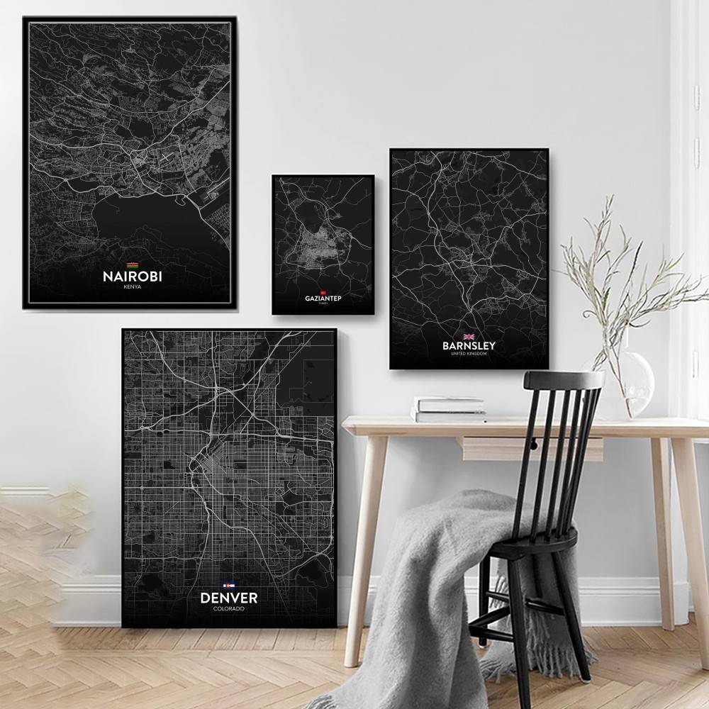 Paryż Londyn Nowy Jork Mapa Mi – Custom Map Poster recenzja i cena