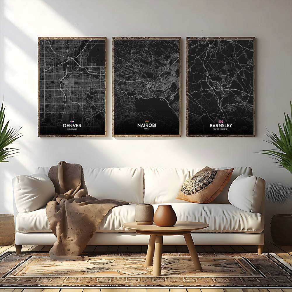 Paryż Londyn Nowy Jork Mapa Mi – Custom Map Poster recenzja i cena