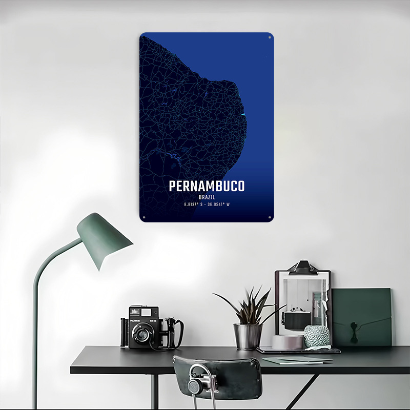Mapa Pernambuco Midnight City  – Custom Map Poster recenzja i cena
