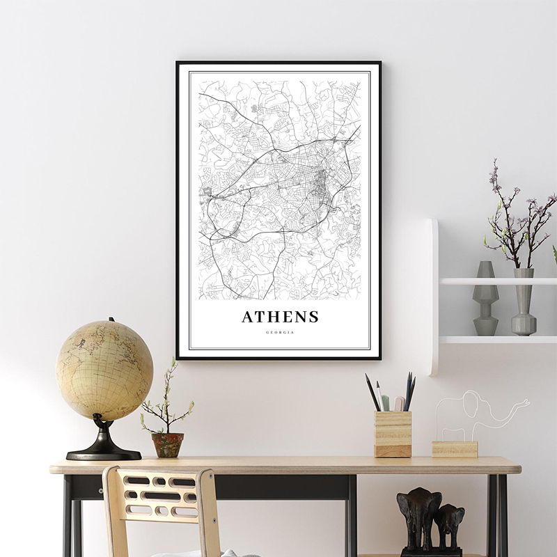 Grecja mapa drogowa plakat cza – Custom Star Map recenzja i cena