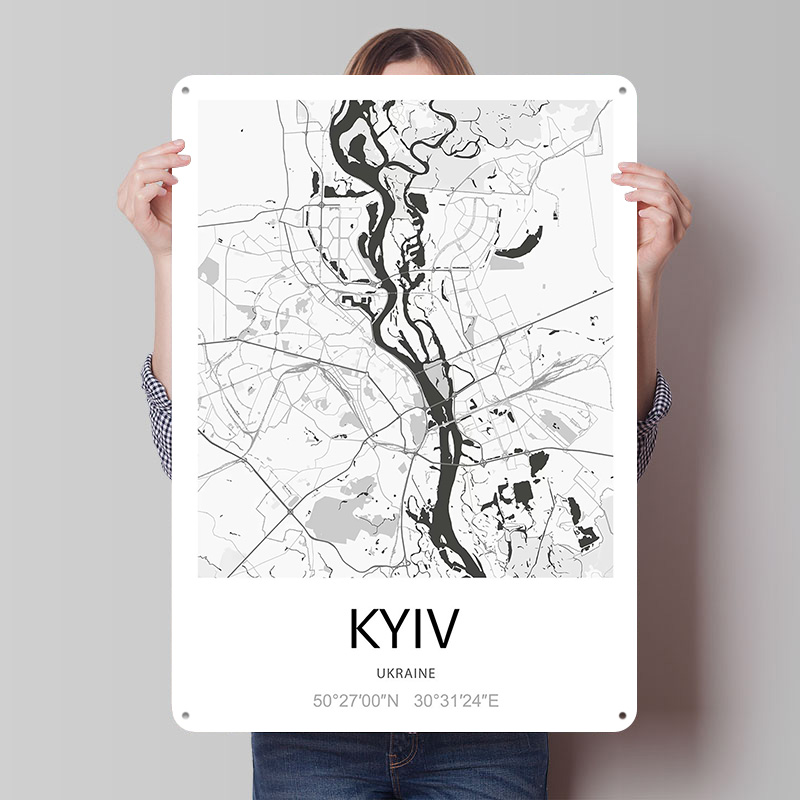 Mapa Kijowa Drukowana na Plaka – Custom Map Poster recenzja i cena