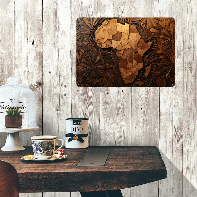 Mapa Afryki Rzeźba w Drewnie G – Custom Map Poster recenzja i cena