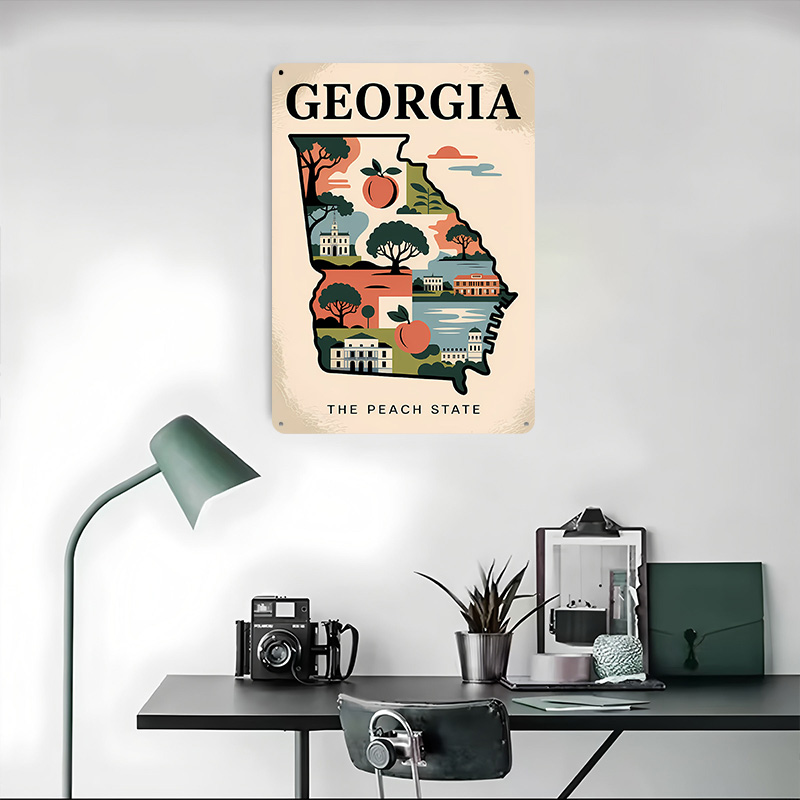 Gruzja: Ilustrowana mapa stanu – Custom Map Poster recenzja i cena