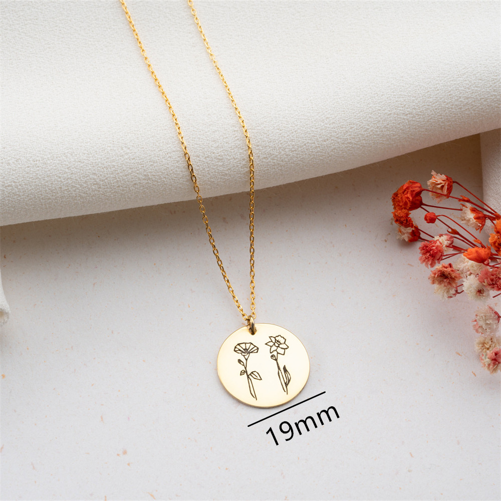 Rodzinny naszyjnik kwiatowy z  – Birth Flower Necklace recenzja i cena