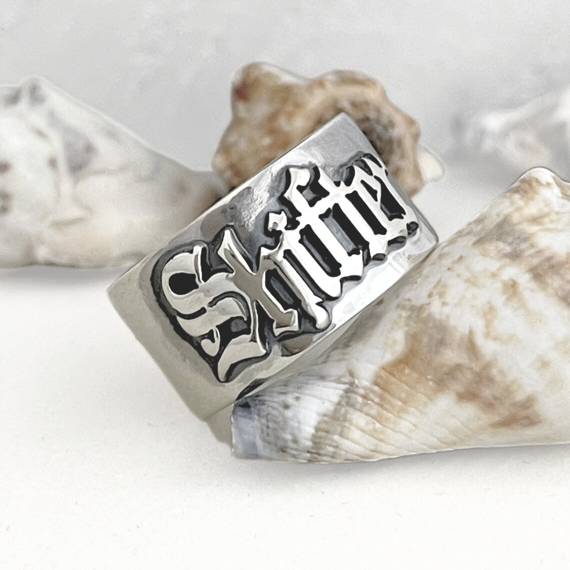 12MM męskie gotyckie pierścion – Initial Ring Custom recenzja i cena