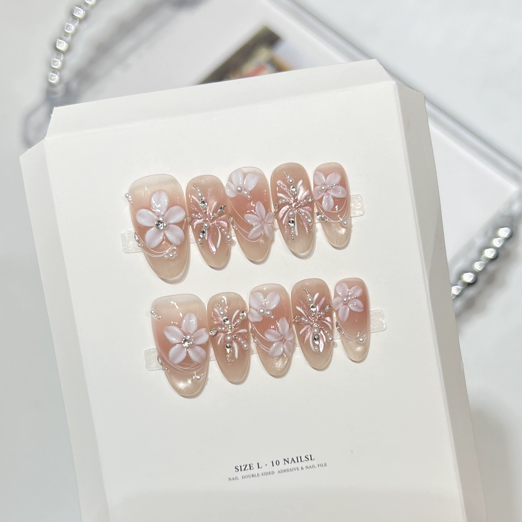 10 szt. Mleczno-nude delikatne – Pressed Flower Art recenzja i cena
